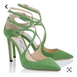 Never worn Jimmy Choo Lancer 85 Lime green shoes